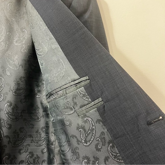 Arnold Brant Sport Coat Men’s 44R Loro Piana Wool Mohair Blend Blue Blazer Italy - Picture 7 of 14